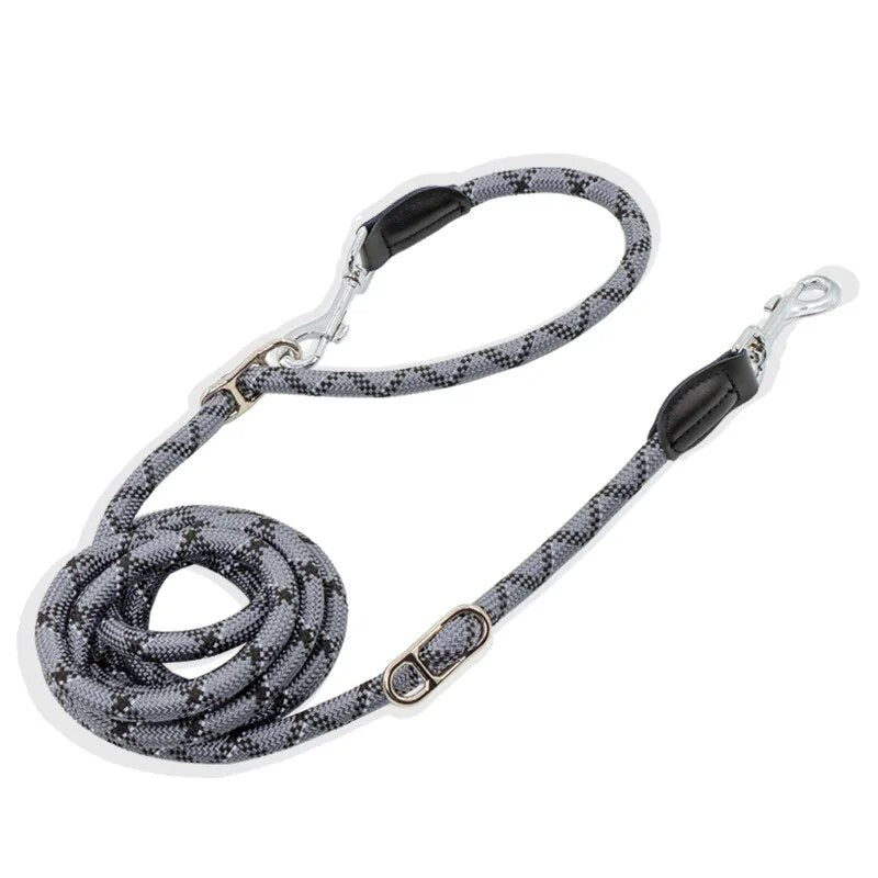 2.6M Hands Free Dog Slip Leash Multifunctional Dog Training Leads Nylon Double Leash