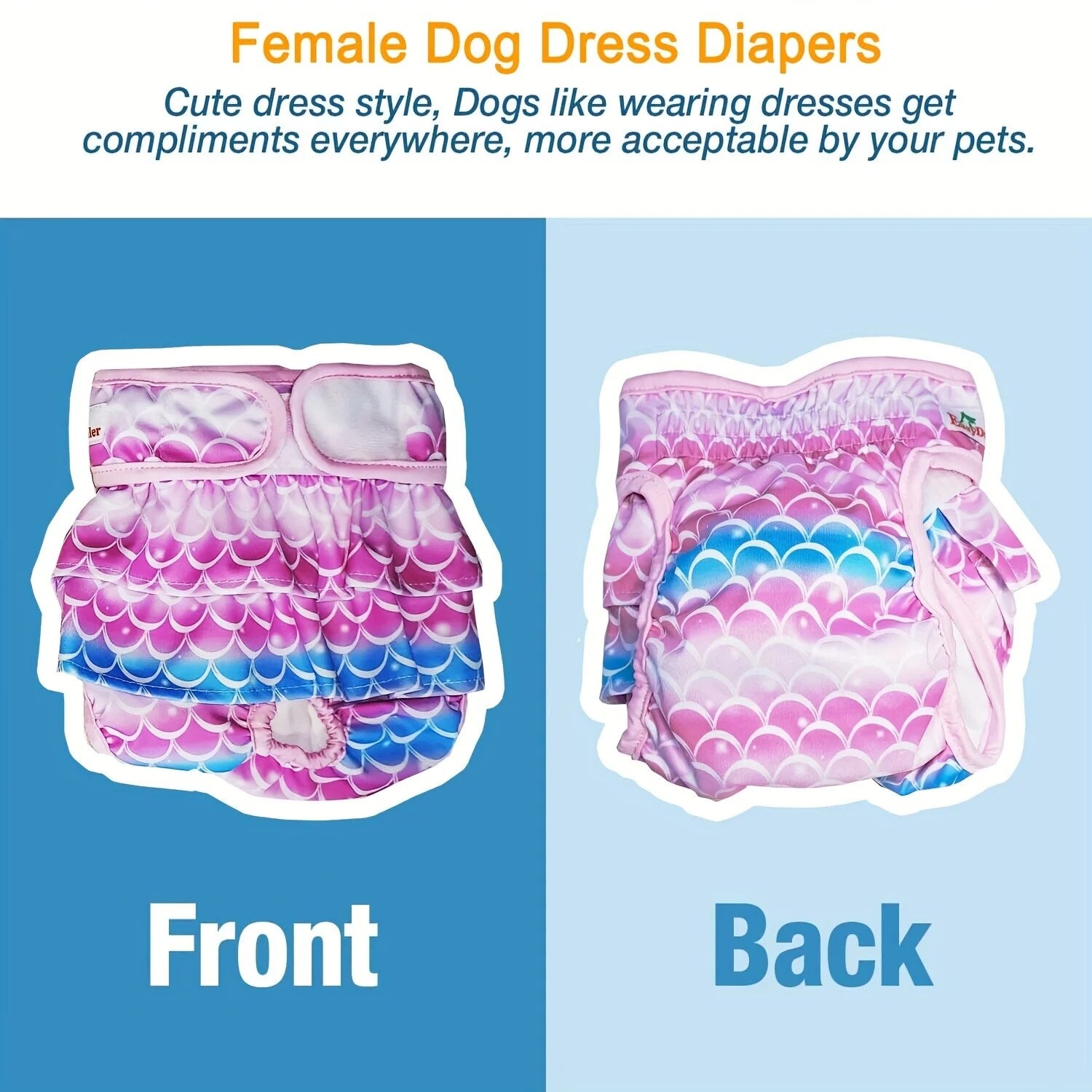 3Pack Female Dog Diapers Reusable And Washable Female Dog Diapers