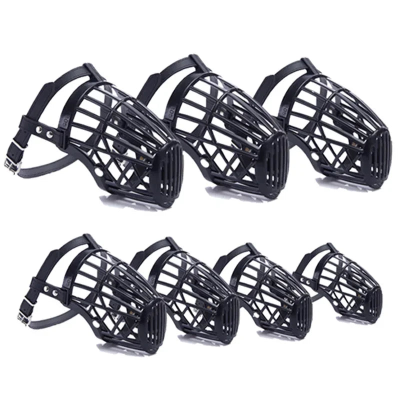 Adjustable Dog Muzzle Mesh Safety Basket Mouth Cover Mesh Muzzles Mask