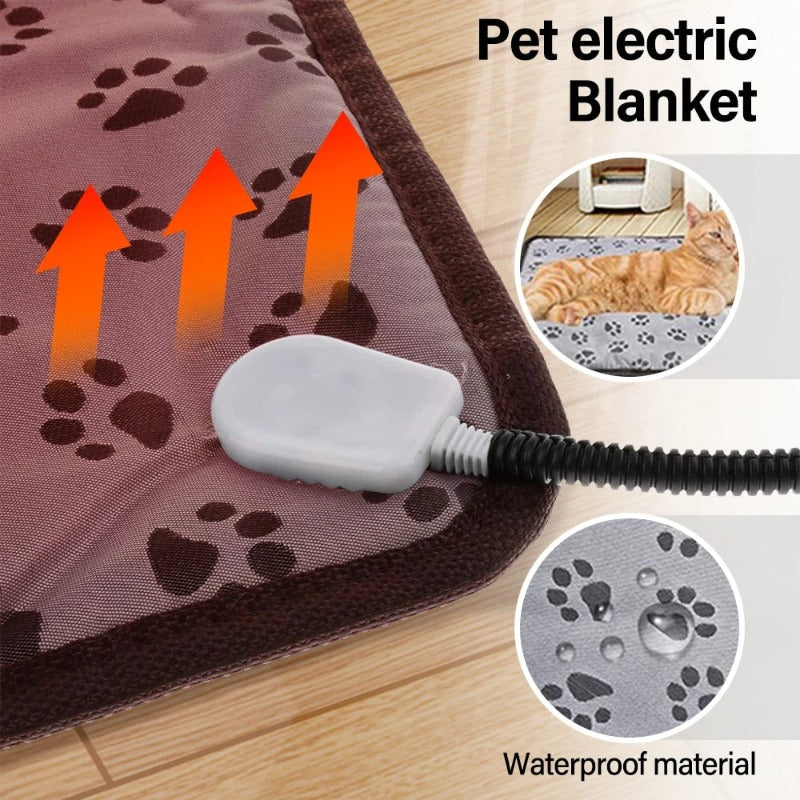 Adjustable Pet Heating Pad Blanket Waterproof Dog Electric Heated Mat