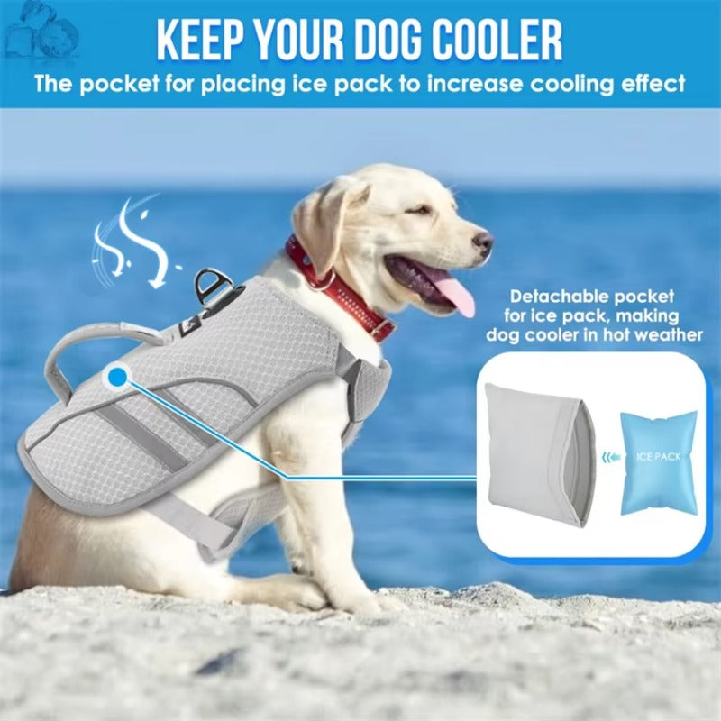 Dog Cooling Vest Breathable Reflective Dog Cooling Jacket Dog Clothes Supplies