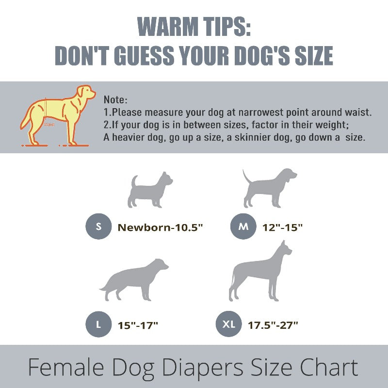 Dog Diapers Female Highly Absorbent Reusable Dog Diapers