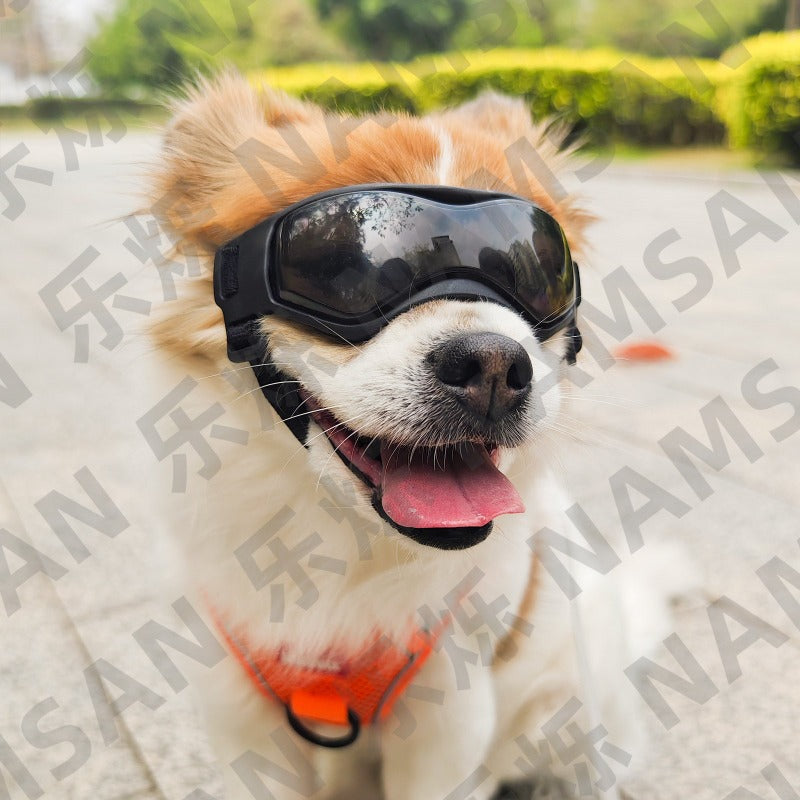 Dog Goggles Adjustable Windproof Anti-fog Dog Sunglasses Eyewear Decor UV Protection