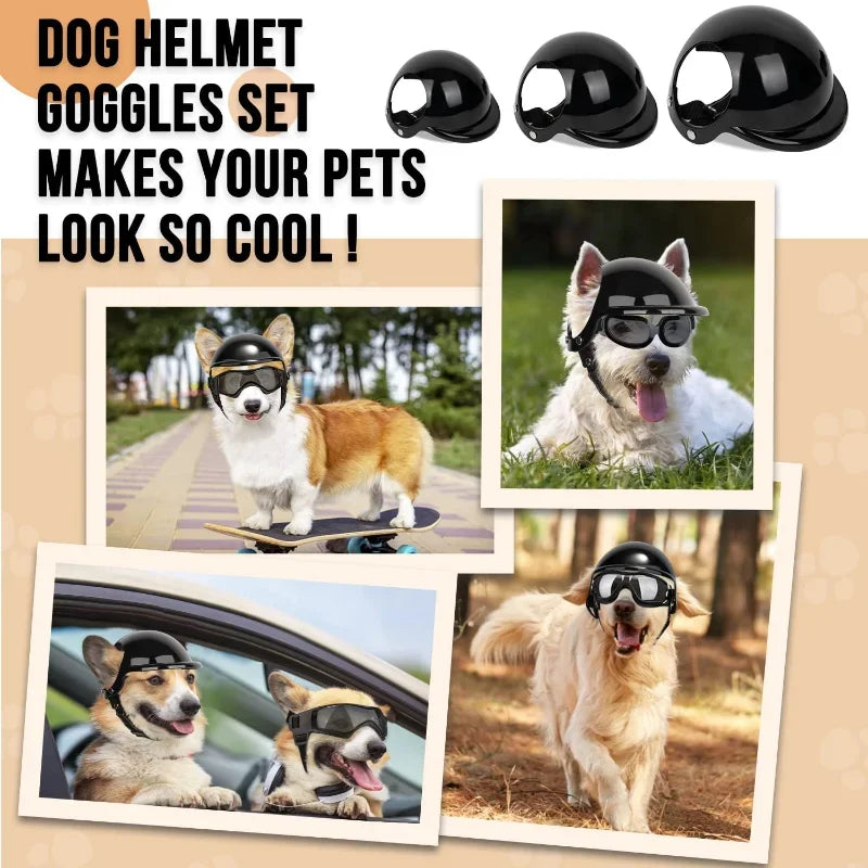 Dog Helmet Pet Motorcycle Helmet Hat with Ear Holes