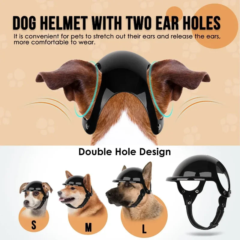 Dog Helmet Pet Motorcycle Helmet Hat with Ear Holes