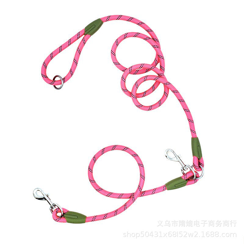 Dog Reflective Leash Pet Nylon Pull-free Hands-free Crossbody Leash