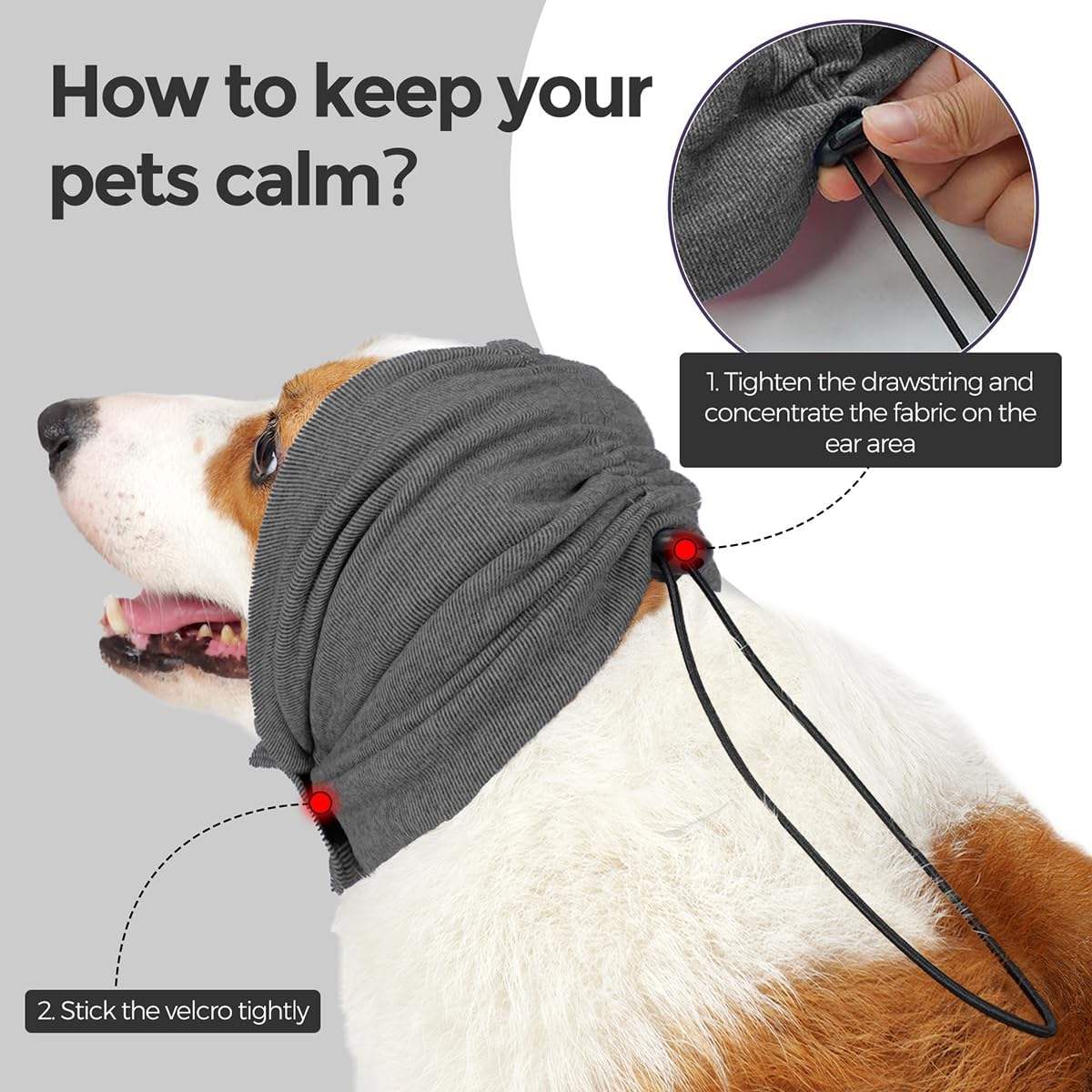 Dog Soothing Headgear Anti-Scare Dog Winter Warm Adjustable Multifunctional Dog Headgear