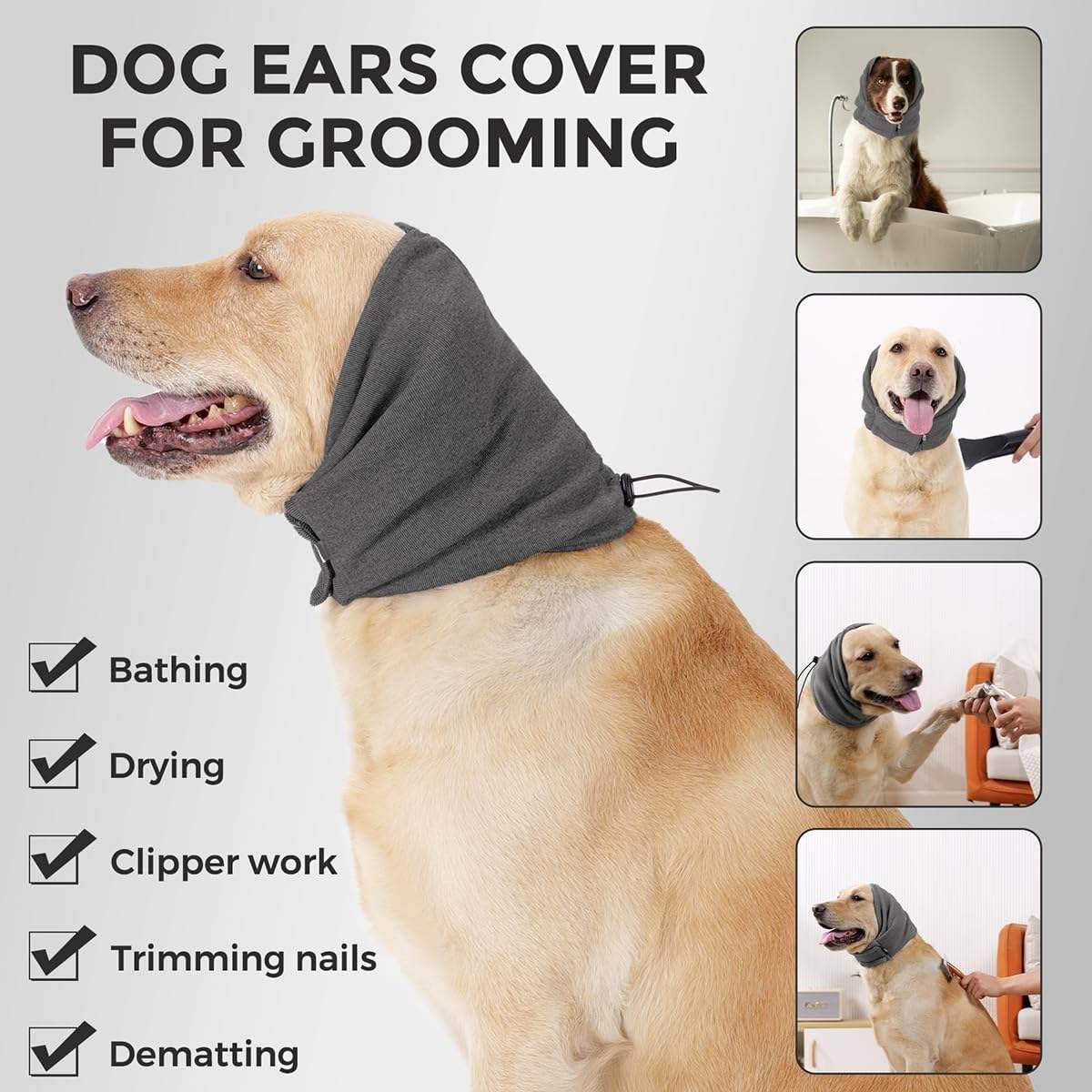 Dog Soothing Headgear Anti-Scare Dog Winter Warm Adjustable Multifunctional Dog Headgear