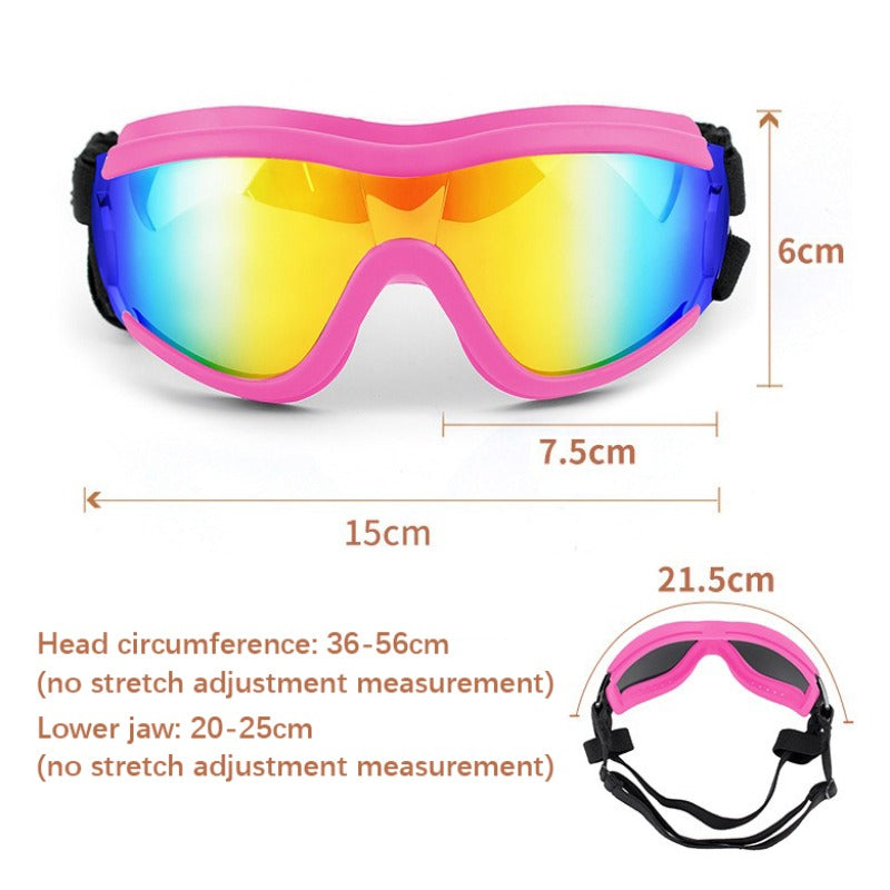 Dog Sunglasses Goggles Adjustable Straps Windproof Dustproof  Dog Sunglasses