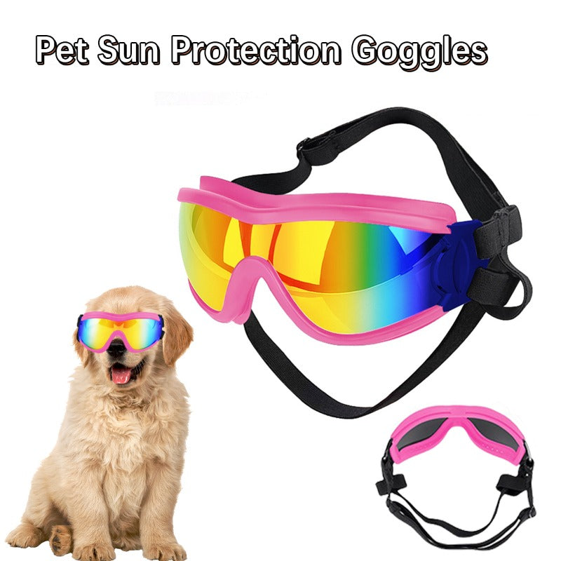 Dog Sunglasses Goggles Adjustable Straps Windproof Dustproof  Dog Sunglasses