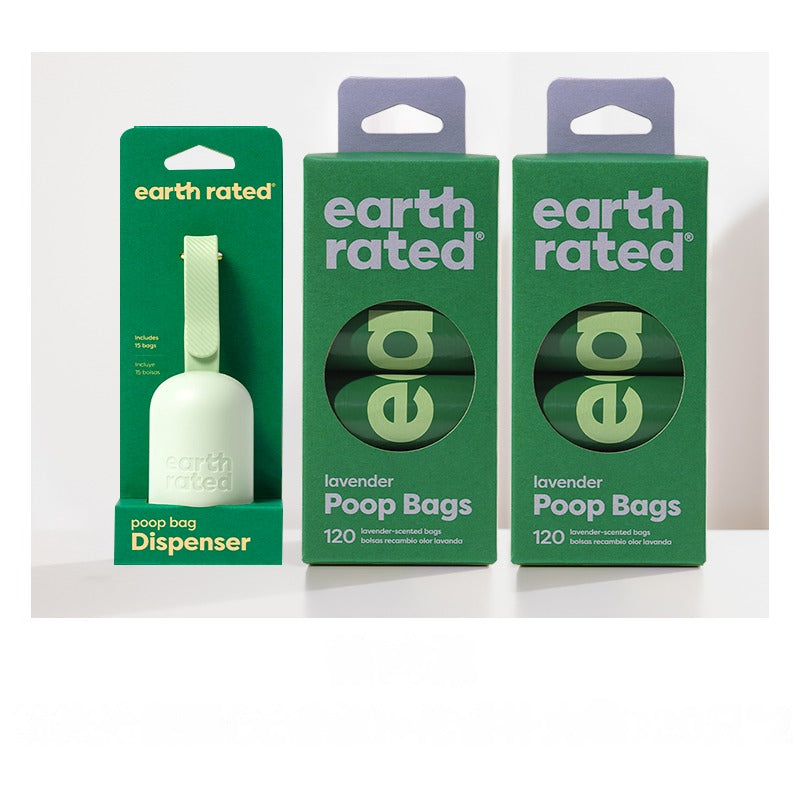 Dog Poop Bags Set Perfect Dog-Walking Bundle - Includes 1 Poop Bag Dispenser and Waste Bags
