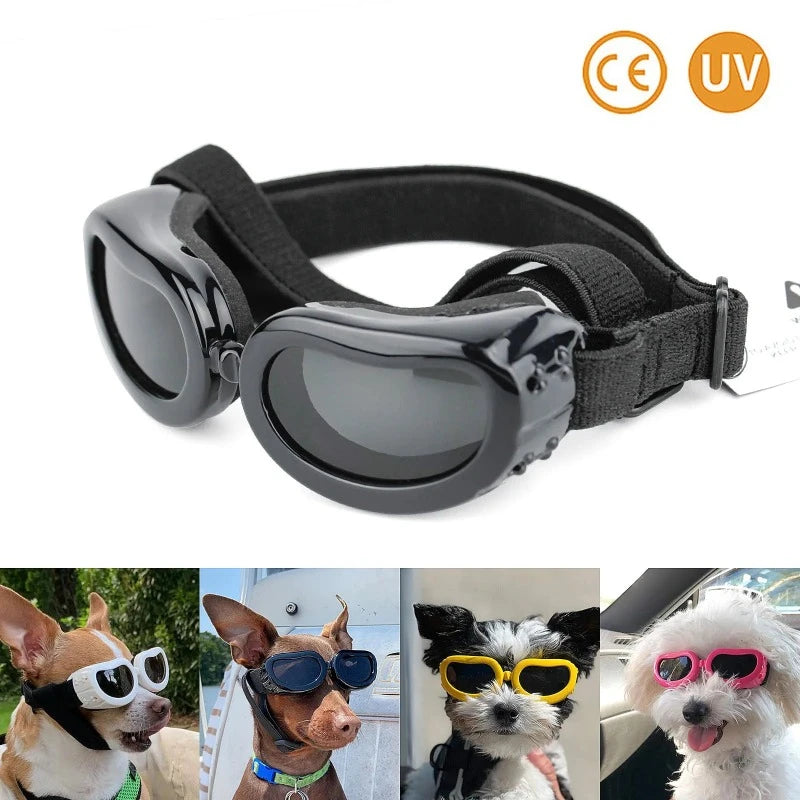 Fashion Small Dog Sunglasses UV Protection Goggles Adjustable Waterproof Glasses
