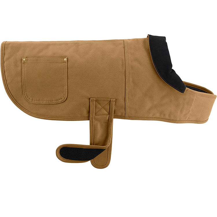 Dog Windproof Firm Duck Insulated Dog Chore Coat Duck Canvas Water Repellent Coat For Dogs