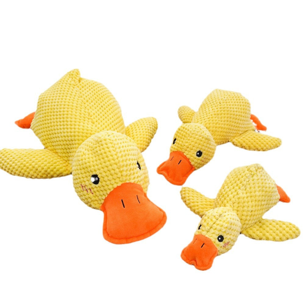 Funny Squeaky Dog Chew Toy Stuffed Duck Animal Plush Dog Toy