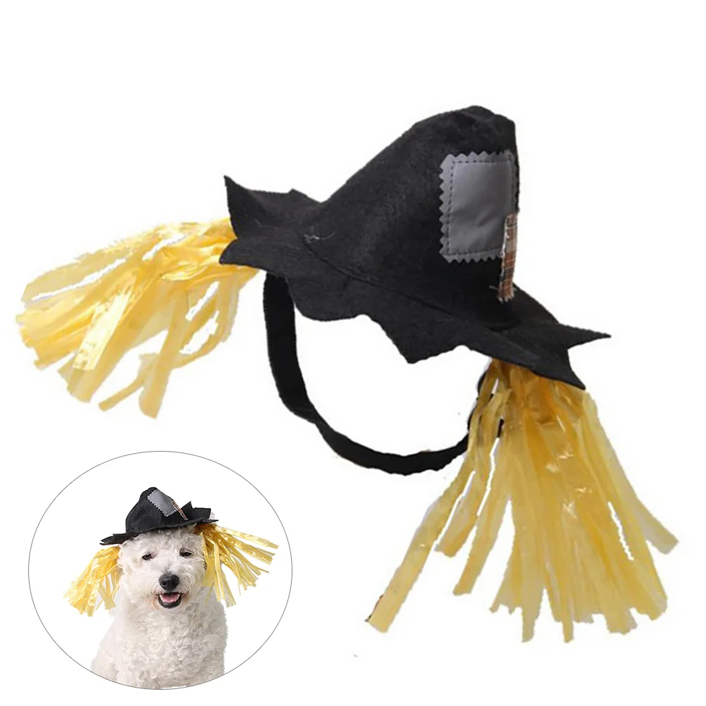 Halloween Costume Scarecrow Hats Pet Holiday Party Supplies