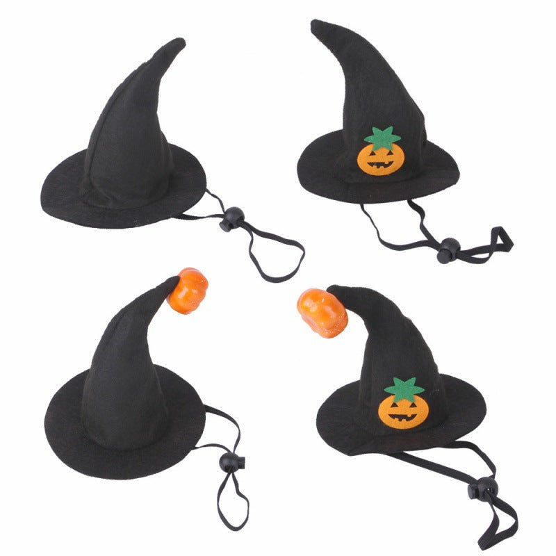 Pet Dog Hats Adjustable Pet Dog Cosplay Witch Hat