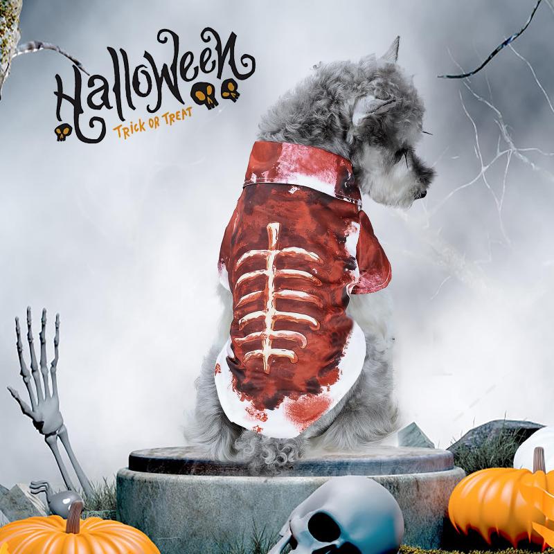 Halloween Scary Dog Clothes Dog Outfit Dogs,Scary Dog Shirts Dress Up for Halloween Cosplay Party Apparel