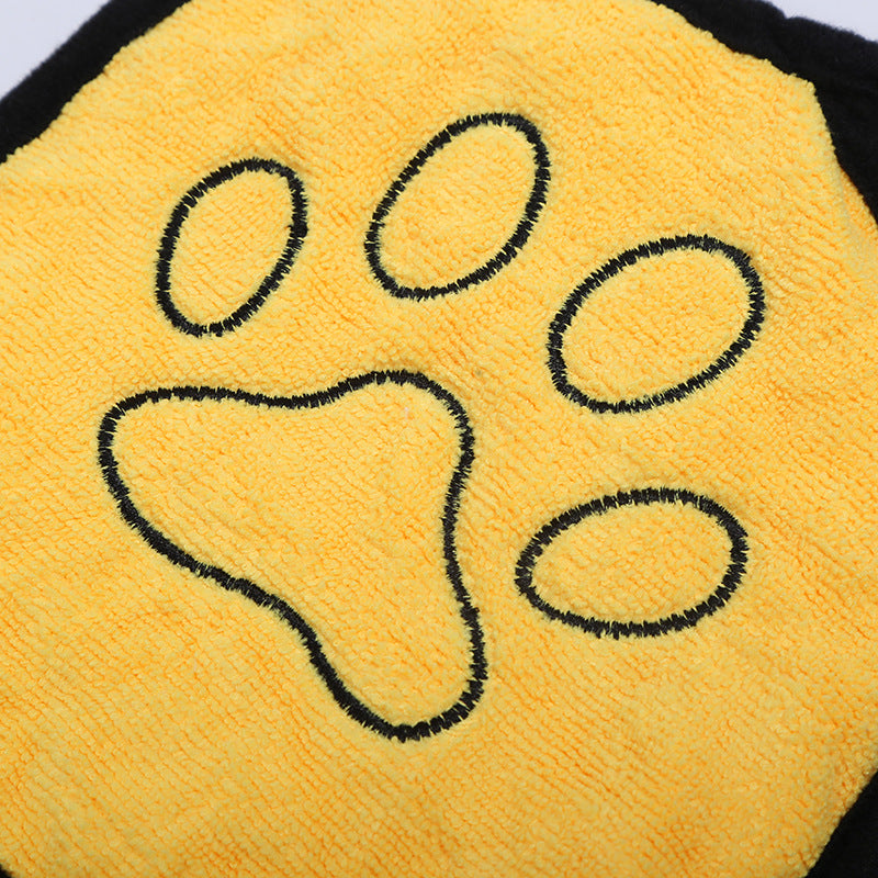 Pet Dog Absorbent Towel Dog Bath Towel Cat Quick Dry Absorbent Gloves