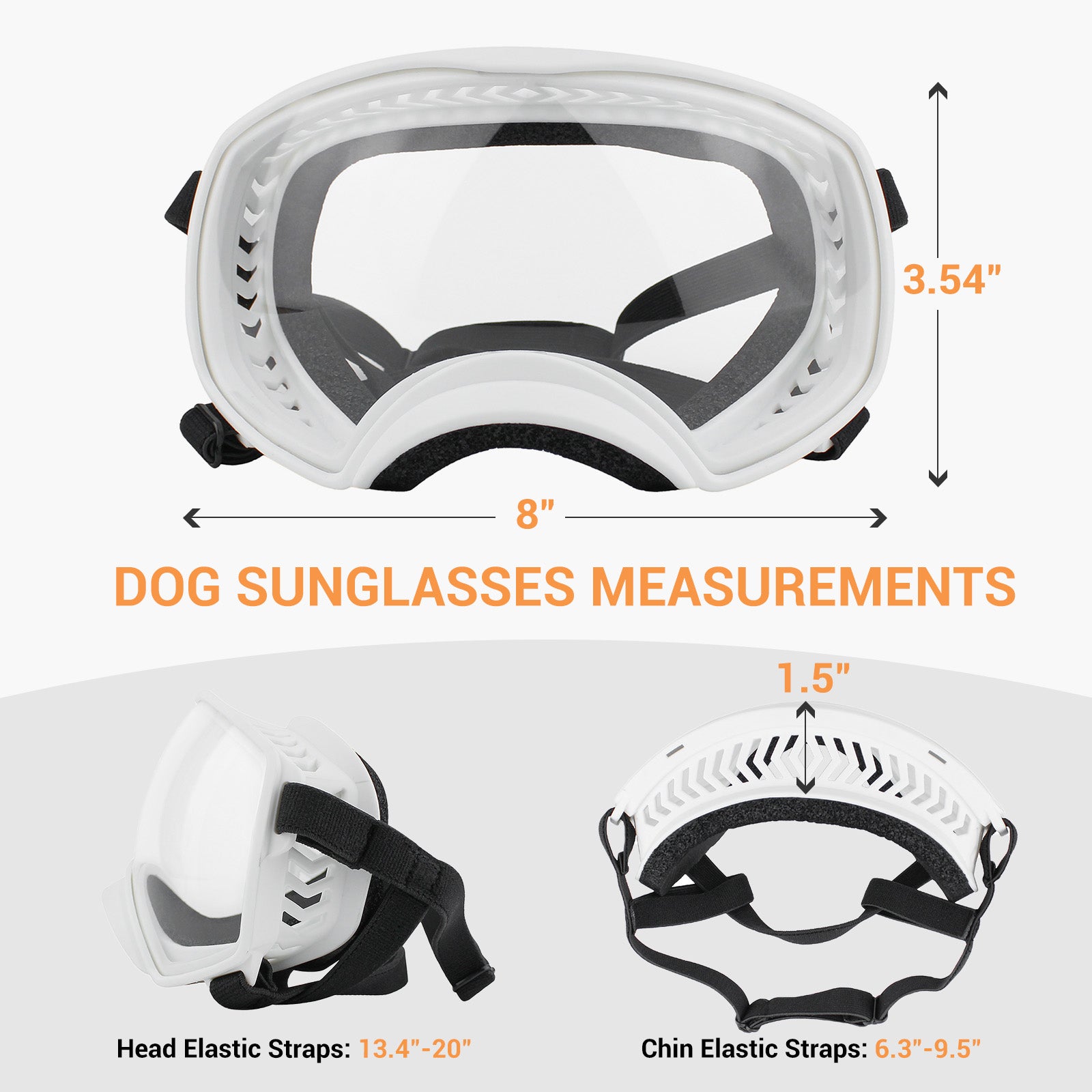 Pet Goggles Anti-UV Dog Glasses Windproof Dog Goggles with Adjustable Strap