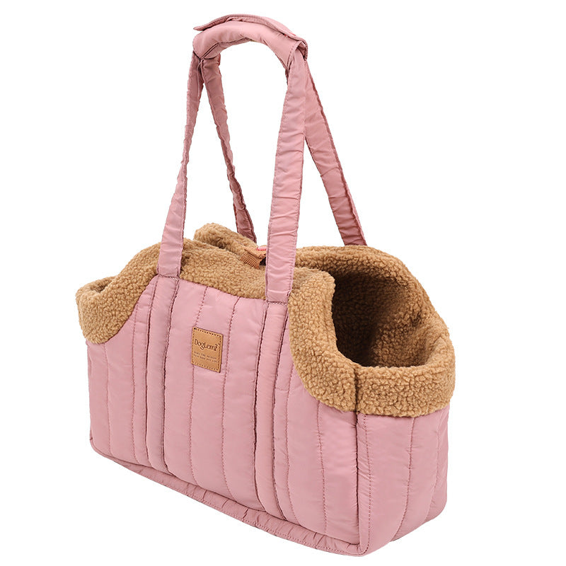 Portable Large Capacity Cat Bag Waterproof Warm Travel Fleece Pet Dog Tote Carrier Purses