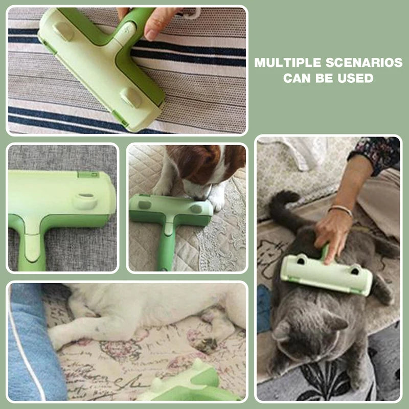 Reusable Frog Shape Pet Hair Sticker Brush Bi-directional Auto Cleaning Lint Roller