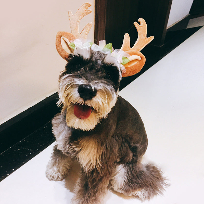 Pet Christmas Cute Elk Headband Christmas Pet Accessories Dog Hairpin Cat Accessories