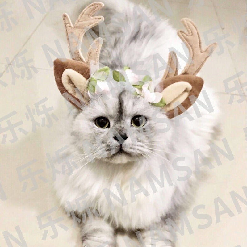 Pet Christmas Cute Elk Headband Christmas Pet Accessories Dog Hairpin Cat Accessories