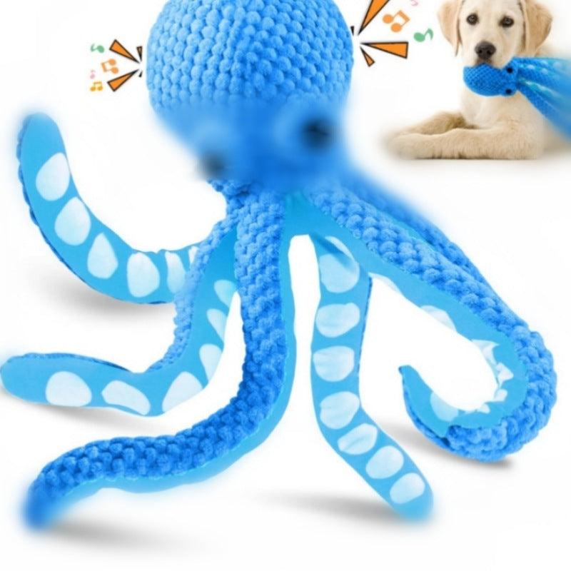 1pcs Squeaky Dog Toys Octopus Plush Dog Chew Toys