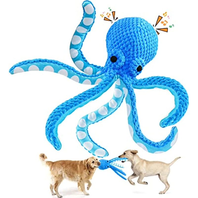 1pcs Squeaky Dog Toys Octopus Plush Dog Chew Toys