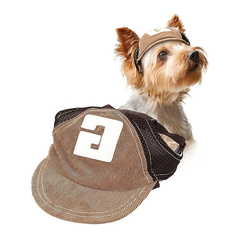 Sun Visor Travel Dog Sports Hat Dog Headwear Hat with Ear Holes Pet Sunbonnet