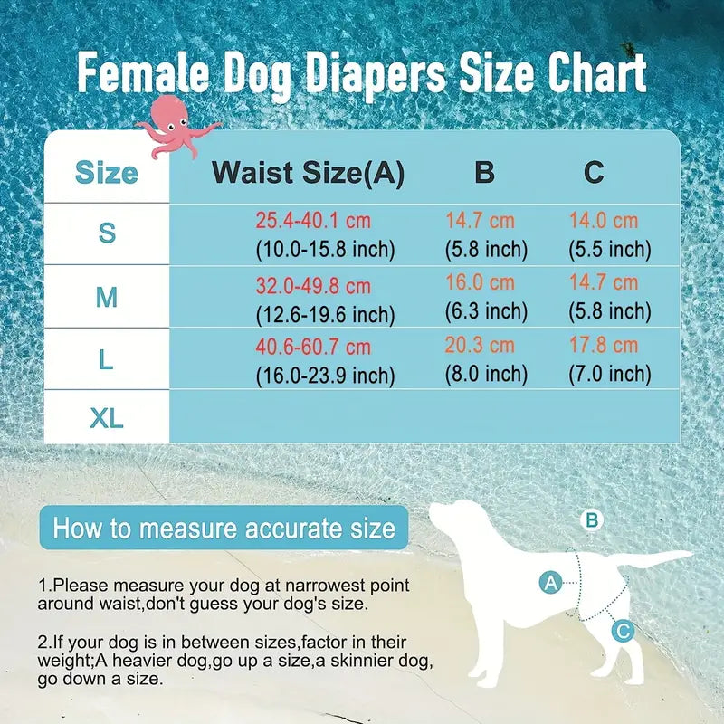 Female Dog Washable Diapers Reusable Dog Diaper Panties