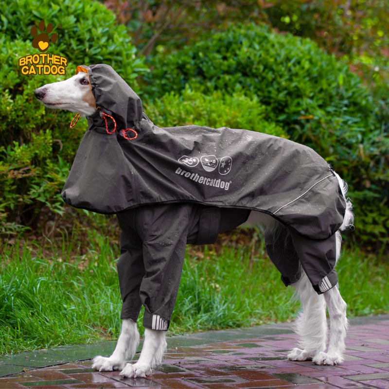 Waterproof and Windproof Dog Raincoat Jumpsuit